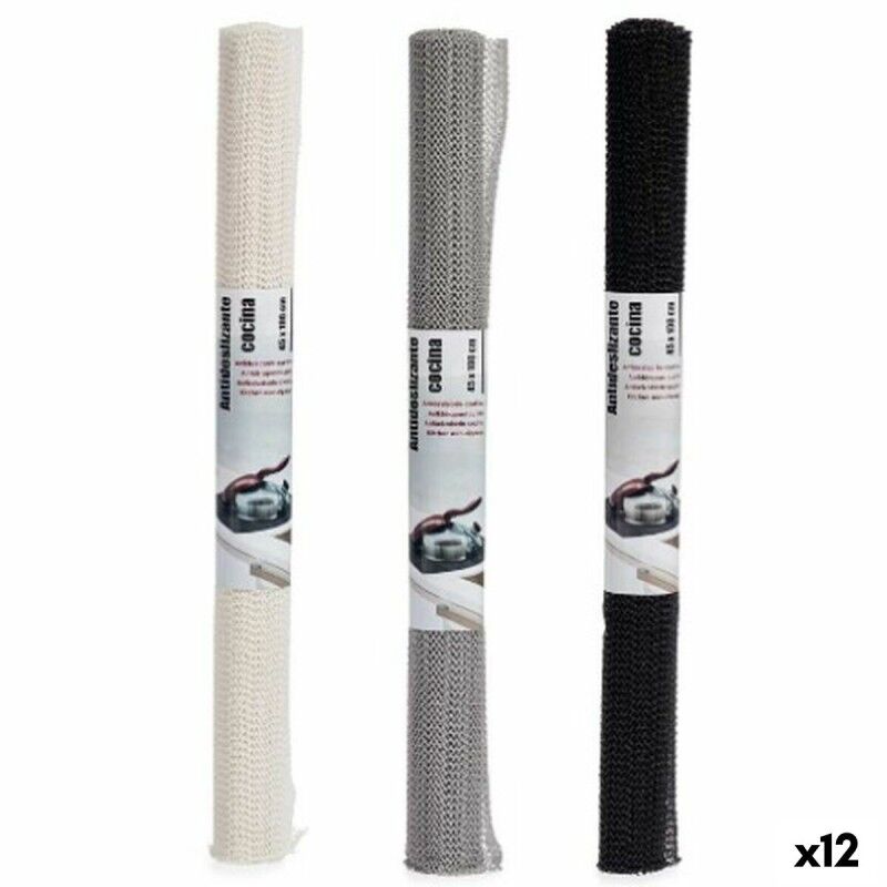 Anti-Rutsch-Matte Kinvara Weiß Schwarz Grau Gummi 45 x 0,1 x 100 cm...