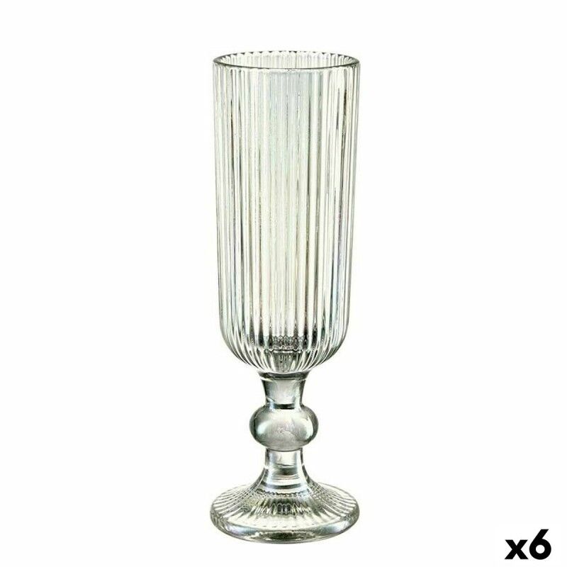 Champagnerglas Vivalto grün Glas 160 ml Streifen (6 Stück) |  Gläse...