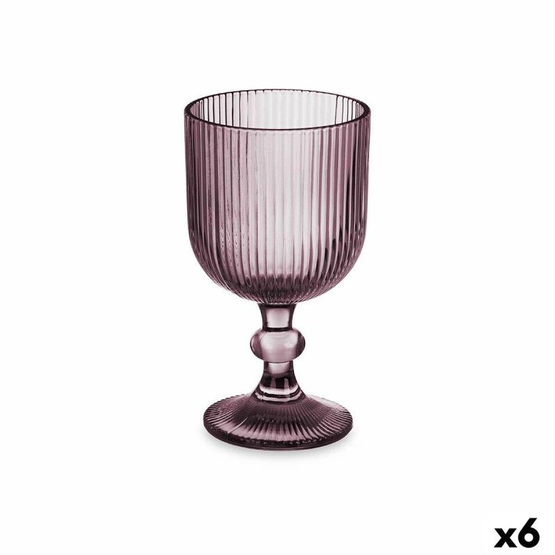Weinglas Vivalto Rosa Glas 260 ml Streifen (6 Stück) |  Gläser und ...