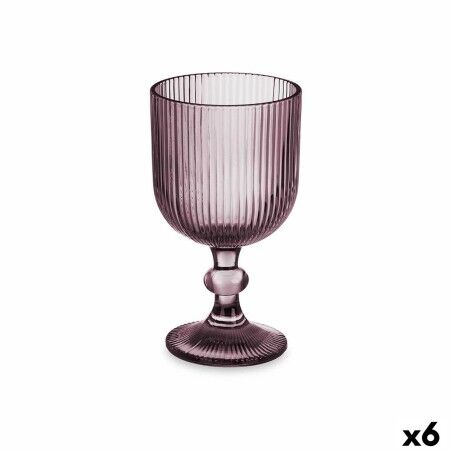 Weinglas Vivalto Rosa Glas 260 ml Streifen (6 Stück) |  Gläser und ...