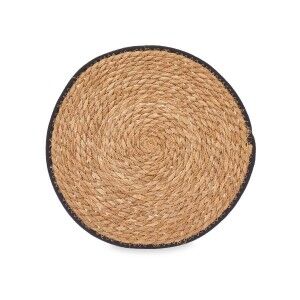 Table Mat Kinvara Black Cotton Marine algae 35 x 0,6 x 35 cm (24 Un...