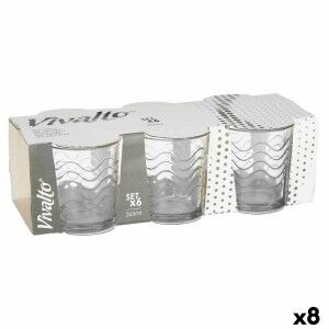 Set de Verres Vivalto Transparent verre Ondes 265 ml (8 Unités) |  ...