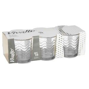 Gläserset Vivalto Durchsichtig Glas Wellen 265 ml (8 Stück) |  Gläs...
