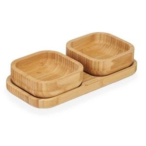 Appetizer Set Kinvara Brown Bamboo 23 x 4,5 x 11 cm 23 x 5,3 x 11 cm (12 Units)