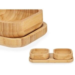 Satz für Appetithäppchen Kinvara CN-KT225030 CN-KT225030 Braun Bamb...
