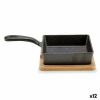 Pan for Serving Aperitifs Kinvara Brown Grey Wood 23,7 x 6,3 x 14 c...