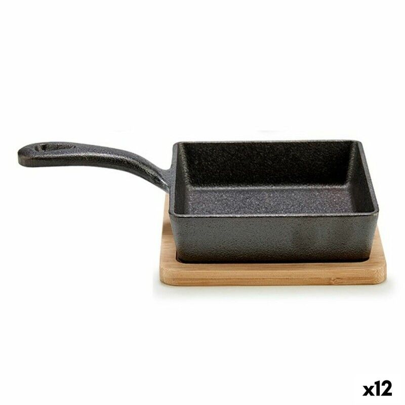 Pan for Serving Aperitifs Kinvara Brown Grey Wood 23,7 x 6,3 x 14 c...