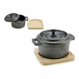 Casserole Kinvara 219SJ091 219SJ091 Marron Noir Bois Bambou Fer for...