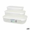 3 Lunchbox-Set Tontarelli Family Weiß rechteckig 29,6 x 19,8 x 7,7 ...