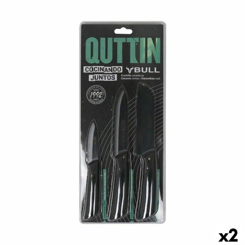 Knife Set Quttin Bull Ceramic 3 Pieces (2 Units) |  Knives and cutl...
