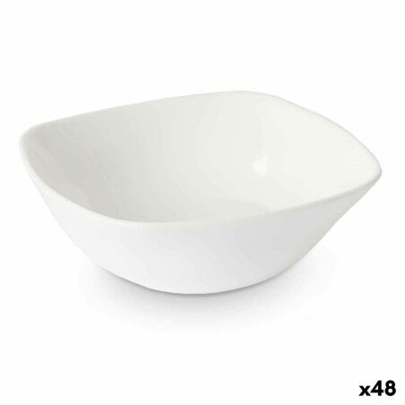 Snack Bowl Vivalto White Opaline glass Squared 11 x 4 x 11 cm (48 U...