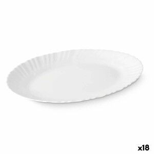 Plat à Gratin Vivalto Blanc Verre opalin 34 x 2,5 x 25 cm 35 x 2,5 ...