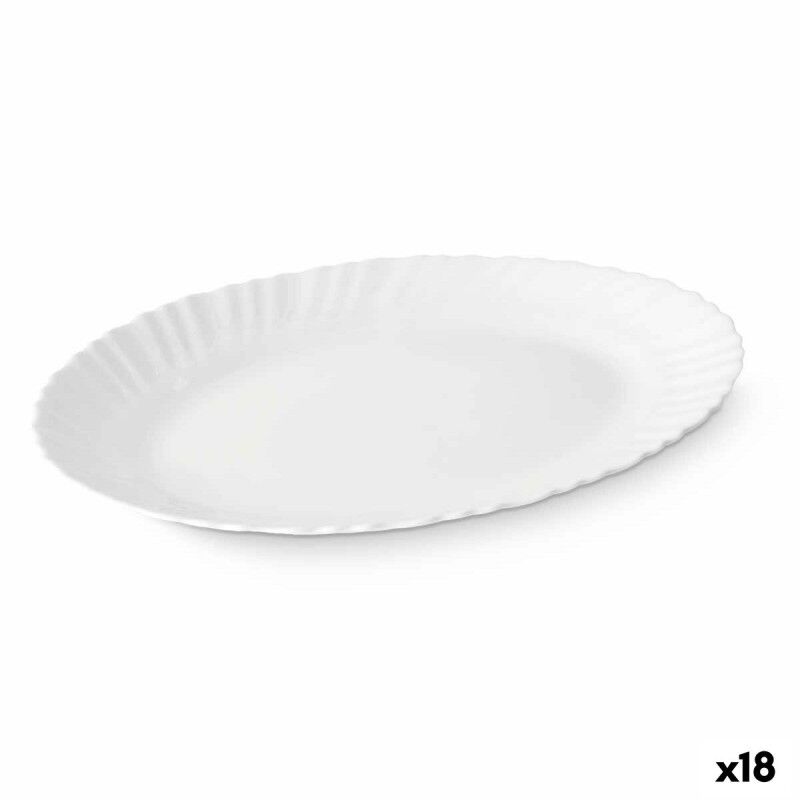 Plat à Gratin Vivalto Blanc Verre opalin 34 x 2,5 x 25 cm 35 x 2,5 ...