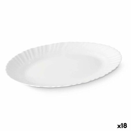 Plat à Gratin Vivalto Blanc Verre opalin 34 x 2,5 x 25 cm 35 x 2,5 ...