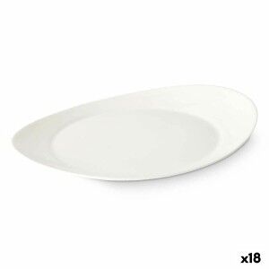 Assiette plate Vivalto Blanc Verre opalin 30,5 x 3 x 26 cm (18 Unit...