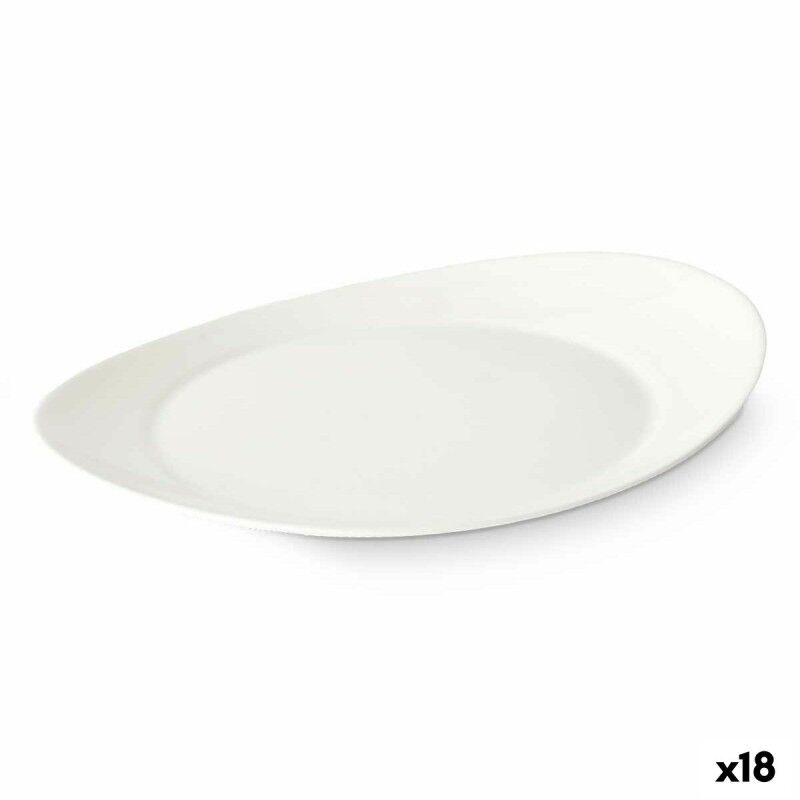 Flacher Teller Vivalto Weiß Opalglas 30,5 x 3 x 26 cm (18 Stück) | ...