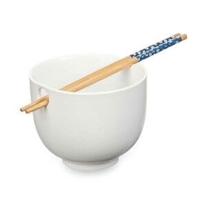Bowl Kinvara White Bamboo Porcelain 24 x 10,7 x 13,3 cm Toothpicks ...