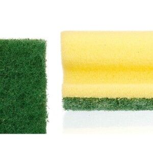 Scheuerschwämme-Set Gelb grün Polyurethan Abrasive Faser 18 x 13 x ...