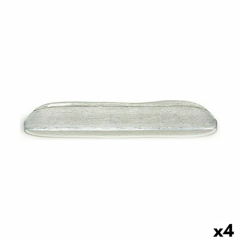 Serving Platter Vivalto Oasis Transparent Glass 18 x 2 x 47 cm (4 U...