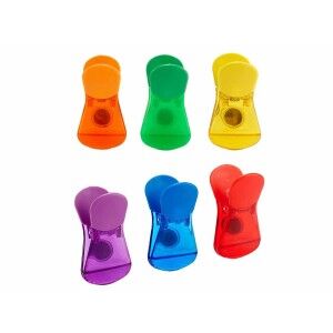 Verschlussclips Kinvara CK60429 Bunt Kunststoff Plattenspeicher 6 S...