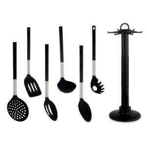 Set of Kitchen Utensils Kinvara Wood Metal polypropylene Plastic PB...
