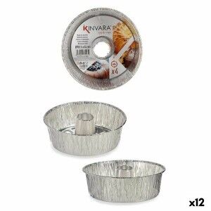 Backformen-Set Kinvara Silberfarben Aluminium 19,5 x 7 x 19,5 cm 19...