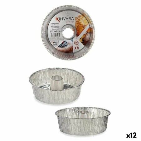 Set of Cake Tins Kinvara 30286C 30286C Silver Aluminium 19,5 x 7 x ...
