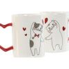 2 Piece Mug Set Home ESPRIT Love White Red Cats |  Cups and Thermos...