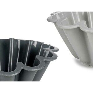 Baking Mould Kinvara Light grey Dark grey Silicone 1,5 L 24,5 x 10 x 24,5 cm (6 Units)