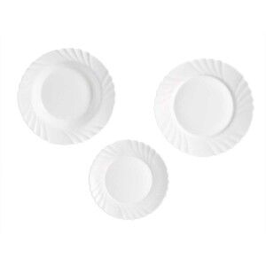 Service de Vaisselle Vivalto Blanc Verre opalin (2 Unités) |  Assie...