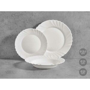 Geschirr-Set Vivalto F-LBP100-80-90 Weiß Opalglas (2 Stück) |  Gesc...
