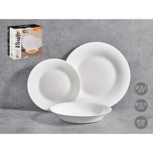 Dinnerware Set Vivalto F-LP100-80-85 White Opaline glass (2 Units) ...