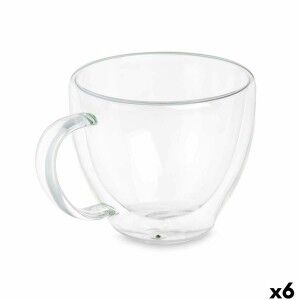 Tea and coffee cup Vivalto Transparent Borosilicate Glass 140 ml (6...