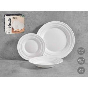 Geschirr-Set Vivalto F-LGCP105-75-85 Weiß Opalglas (2 Stück) |  Ges...
