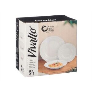 Geschirr-Set Vivalto F-LGCP105-75-85 Weiß Opalglas (2 Stück) |  Ges...