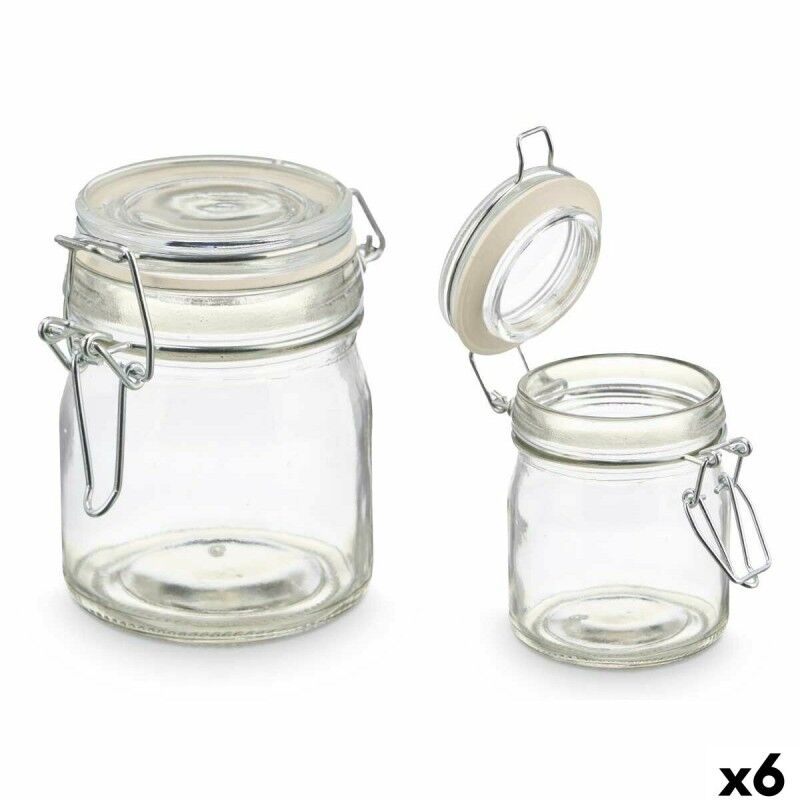 Glass Jar Vivalto Transparent 150 ml (6 Units) |  Lunch boxes, food...