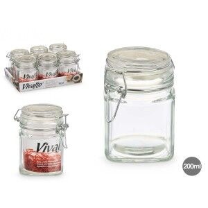 Glass Jar Vivalto 01-1605 01-1605 Transparent 200 ml (6 Units) |  L...