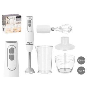 Hand-held Blender Argon JE-908AWH White Grey 1000 W |  Blenders   |...
