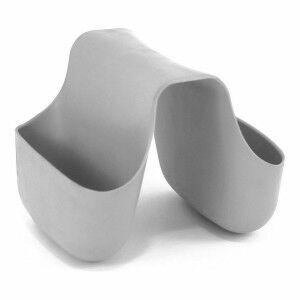Kitchen Sink Tidy Quttin Double Grey Silicone 12,5 x 9,5 x 10 cm (2...