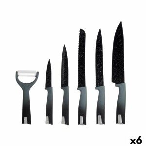 Ensemble de Couteaux Kinvara Noir Acier inoxydable polypropylène 6 ...