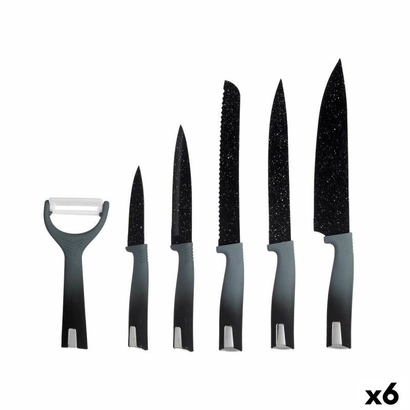Ensemble de Couteaux Kinvara Noir Acier inoxydable polypropylène 6 ... Ensemble de Couteaux Kinvara Noir Acier inoxydable polypropylène 6 ...