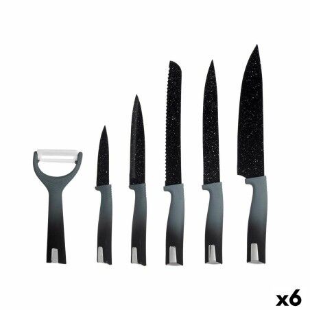 Ensemble de Couteaux Kinvara Noir Acier inoxydable polypropylène 6 ...