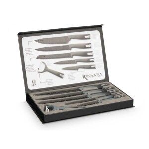 Knife Set Kinvara Black Stainless steel polypropylene 6 Pieces (6 U...