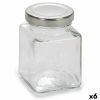 Topf Vivalto Durchsichtig Silberfarben 100 ml (6 Stück) |  Brotdose...