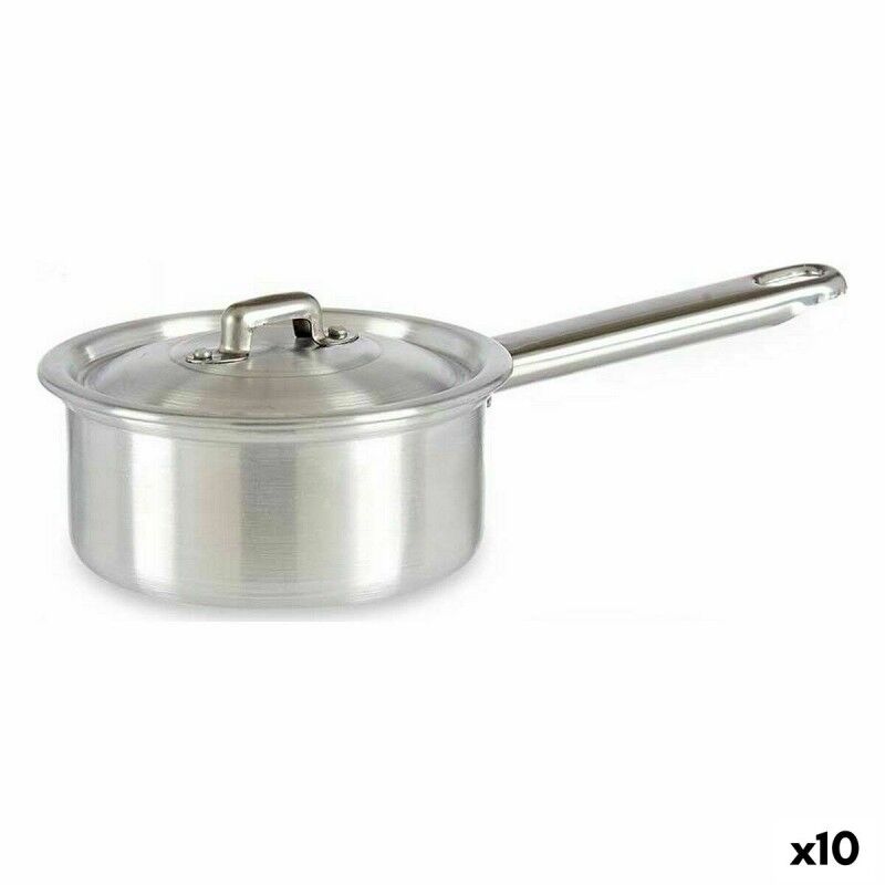 Saucepan with Lid Kinvara Silver Aluminium Ø 12 cm 600 ml 0,6 L 14 ...