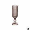 Champagnerglas Vivalto Grau Rosa Glas 160 ml Streifen (6 Stück) |  ...
