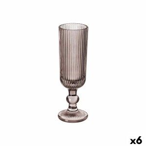 Champagnerglas Vivalto Grau Rosa Glas 160 ml Streifen (6 Stück) |  ...