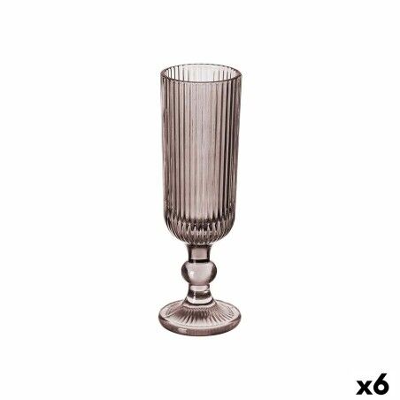 Champagnerglas Vivalto Grau Rosa Glas 160 ml Streifen (6 Stück) |  ...