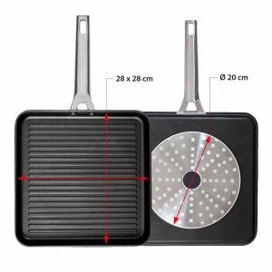 Barbecue Valira AIRE 28X28 Black Aluminium Ø 28 cm |  Pans and cass...