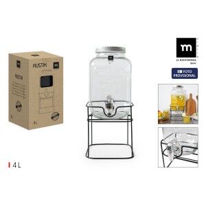 Distributeur de boissons La Mediterránea Rustik Métal verre 4 L 17 ...
